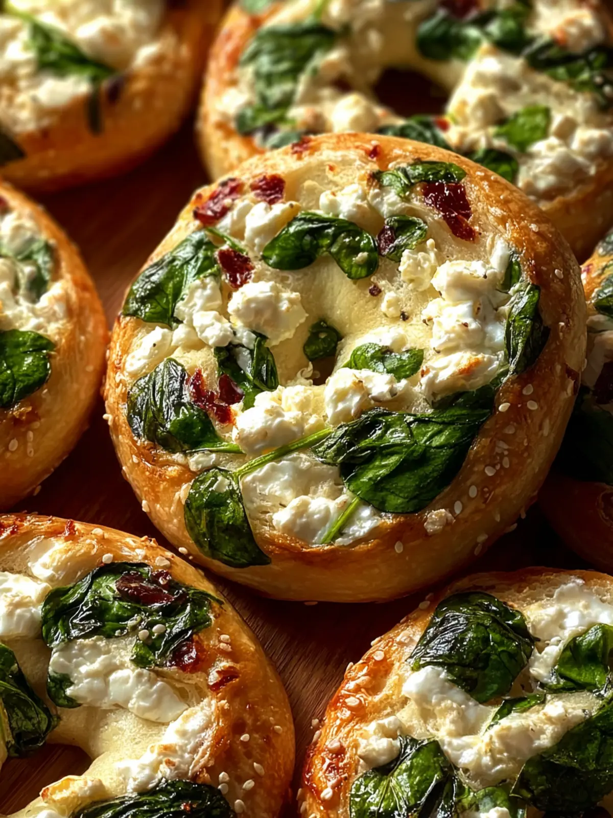 Spinach Cottage Cheese Flat Bagels: A Healthy Delight First Image