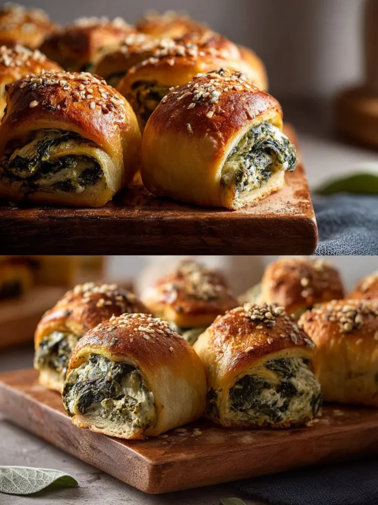 Easy Spinach and Artichoke Dip Rolls First Image