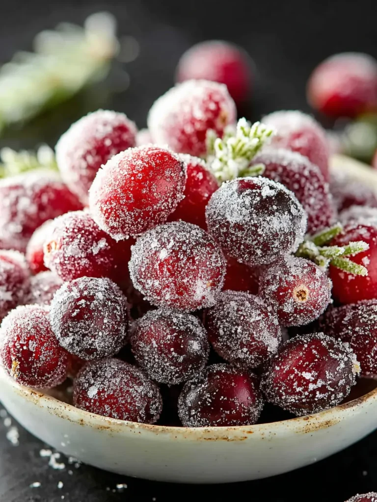 Delightful Sugared Cranberries for Festive Cheer First Image