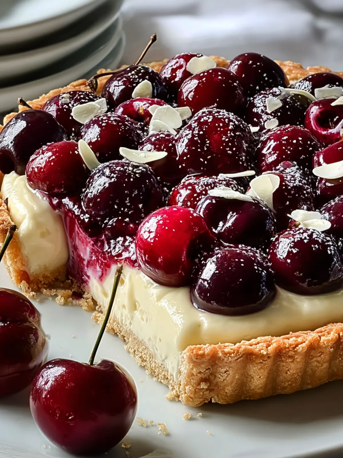 Cherry Mascarpone Tart First Image
