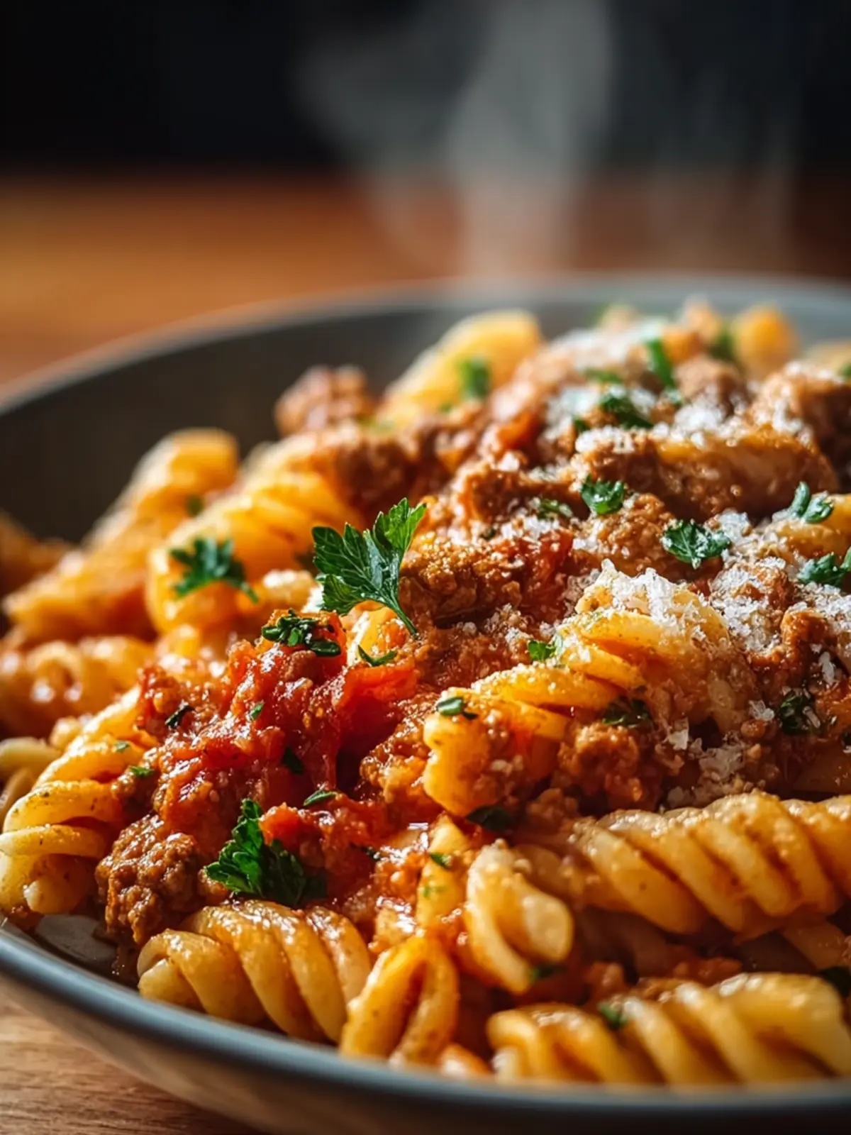 Cheesy Ground Turkey Pasta First Image