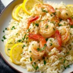 Lemon Garlic Butter Shrimp and Rice First Image