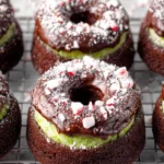 Baked Mint Chocolate Donuts First Image