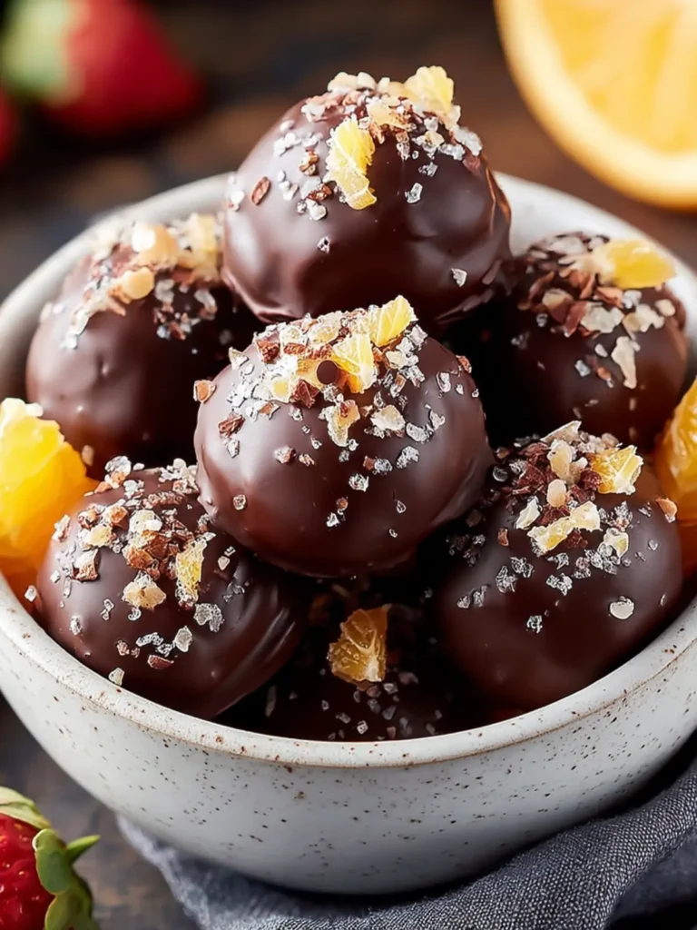 Indulge in Healthy Dark Chocolate Orange Truffles Recipe First Image