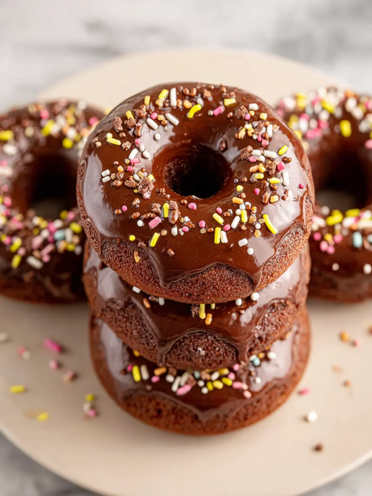 Favorite Chocolate Baked Donuts First Image