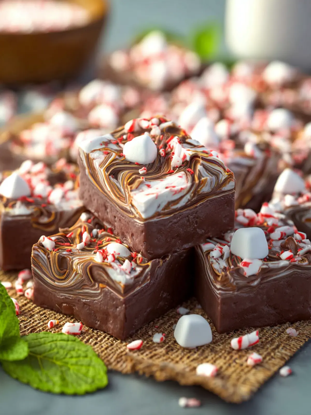 Milk Chocolate Peppermint Fudge First Image