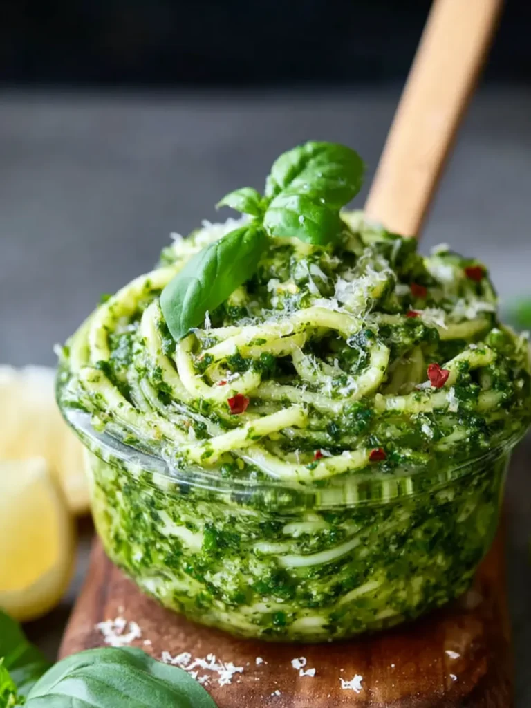 Irresistible Spinach Basil Pesto Recipe - Easy & Flavorful First Image