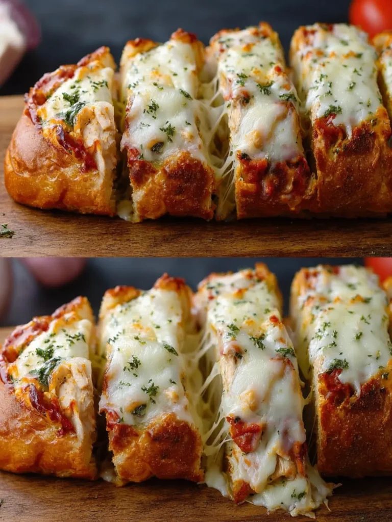 Cheesy Chicken Garlic Bread Recipe – Quick & Easy Dinner Idea First Image