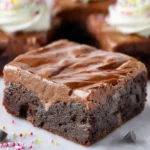 Chocolate Cream Cheese Frosted Brownies First Image