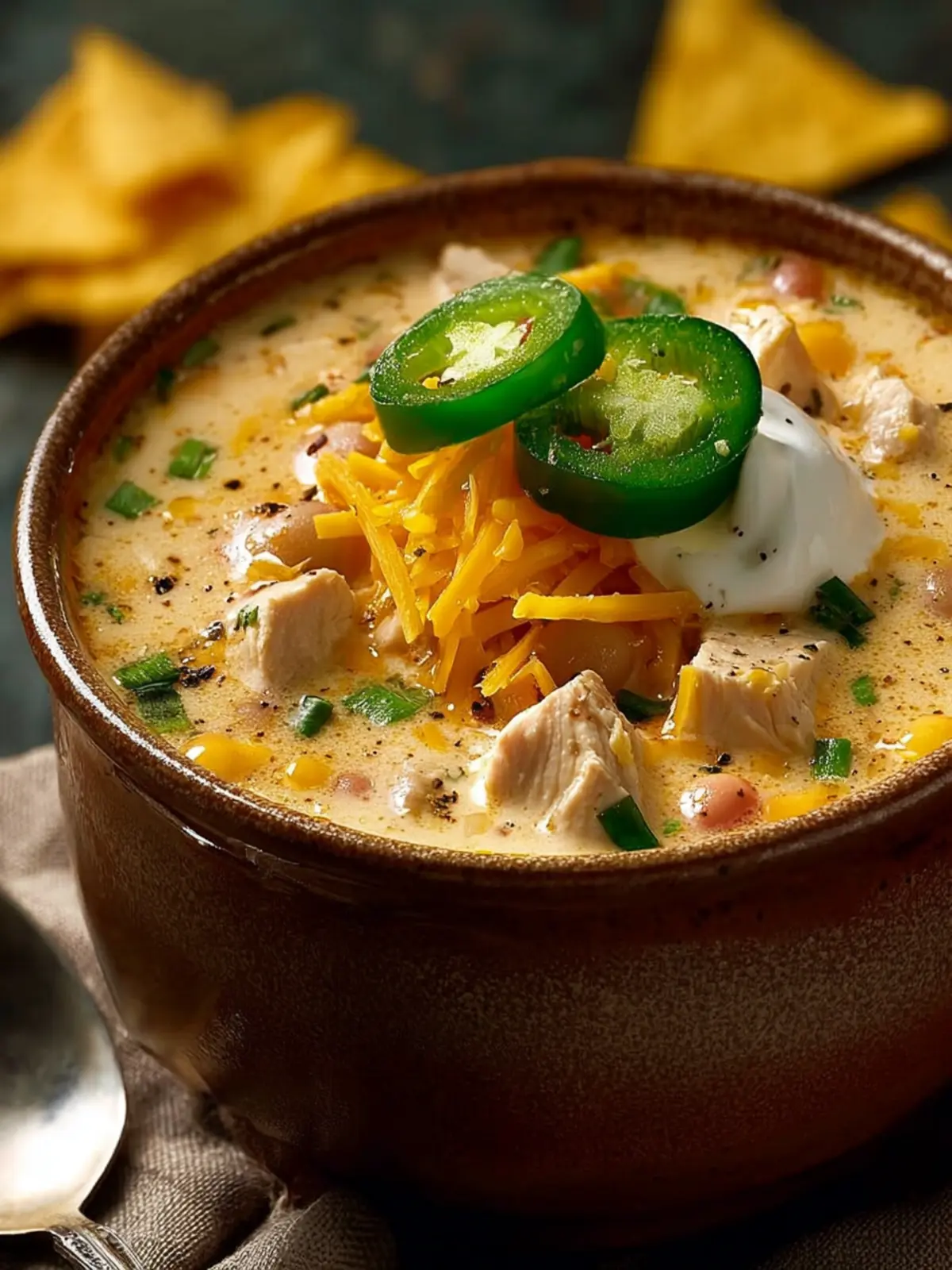 Chunky Cream Cheese White Chicken Chili First Image