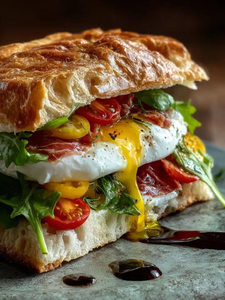 Burrata Italian Focaccia Sandwich First Image