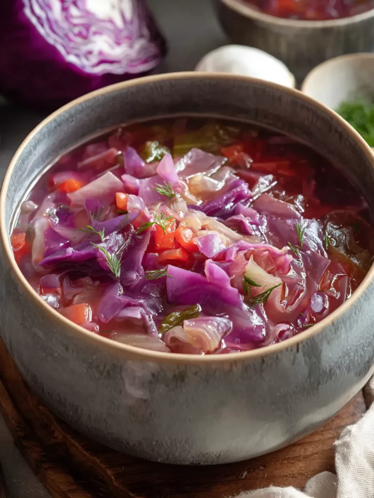 Delicious Red Cabbage Soup, Nourishing & Hearty First Image