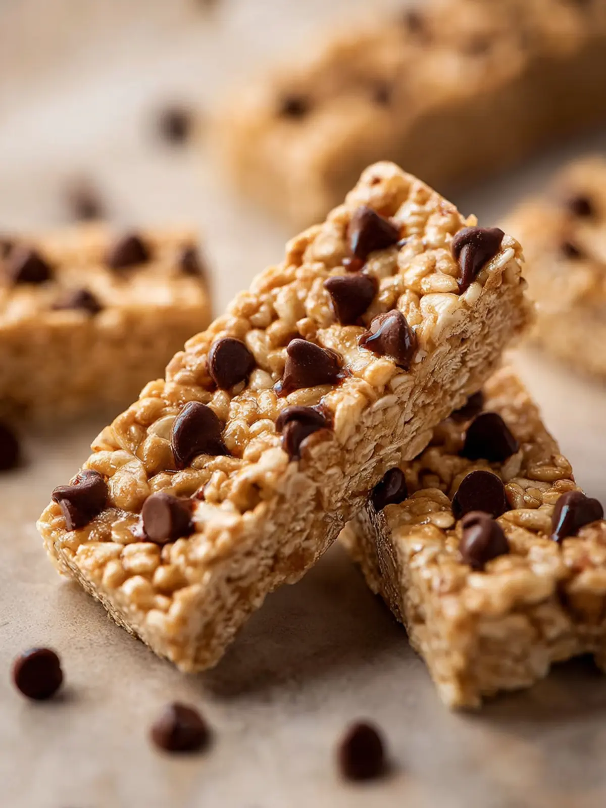 No Bake Chocolate Chip Granola Bars First Image