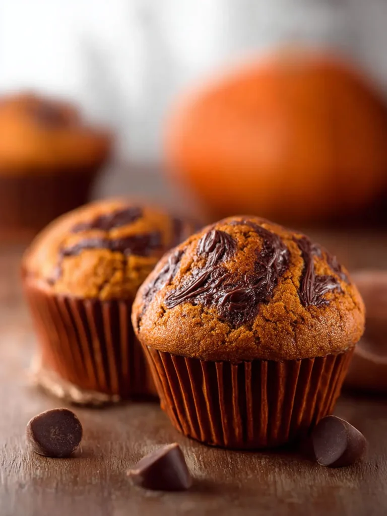 Nutella Pumpkin Muffins First Image