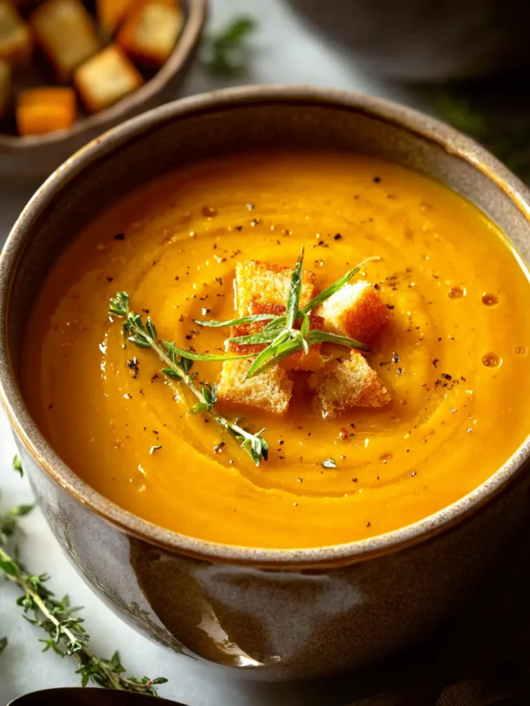 Roasted Butternut Squash Soup with Ginger & Carrot First Image