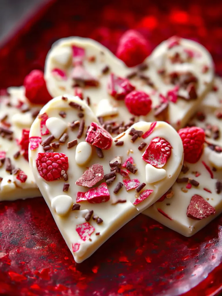 White Chocolate Raspberry Hearts & Bark (Two Easy Valentine Treats!) First Image