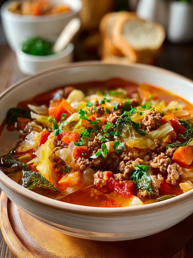 Hearty Cabbage Soup with Ground Beef – Comfort in a Bowl First Image