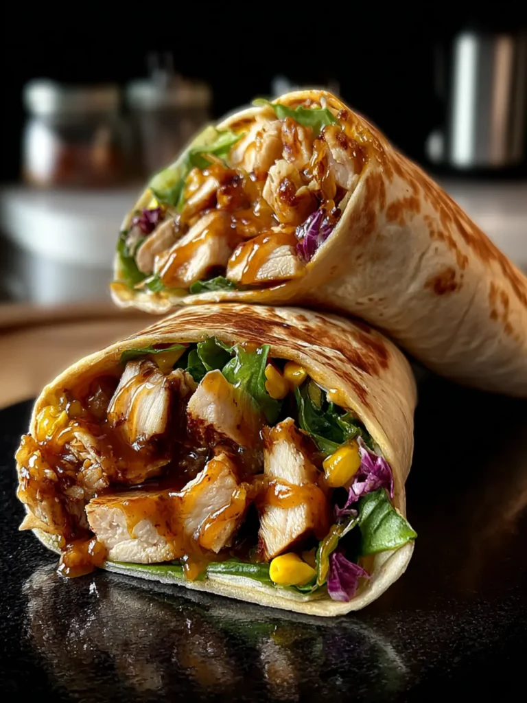 Irresistible Sweet and Savory Honey Mustard Chicken Wraps First Image