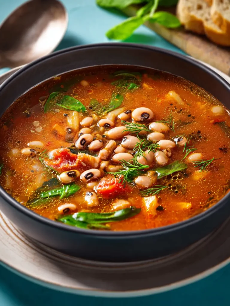 Greek Black-Eyed Pea Soup (Mavromatiká) First Image