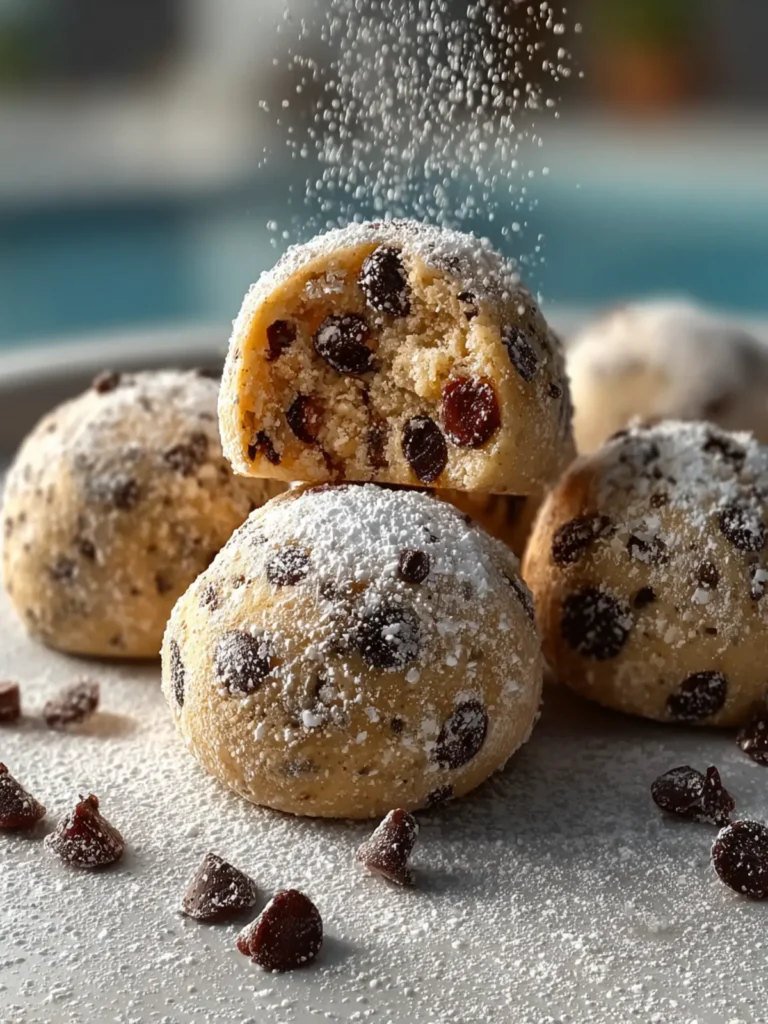 Chocolate Chip Snowball Cookies First Image