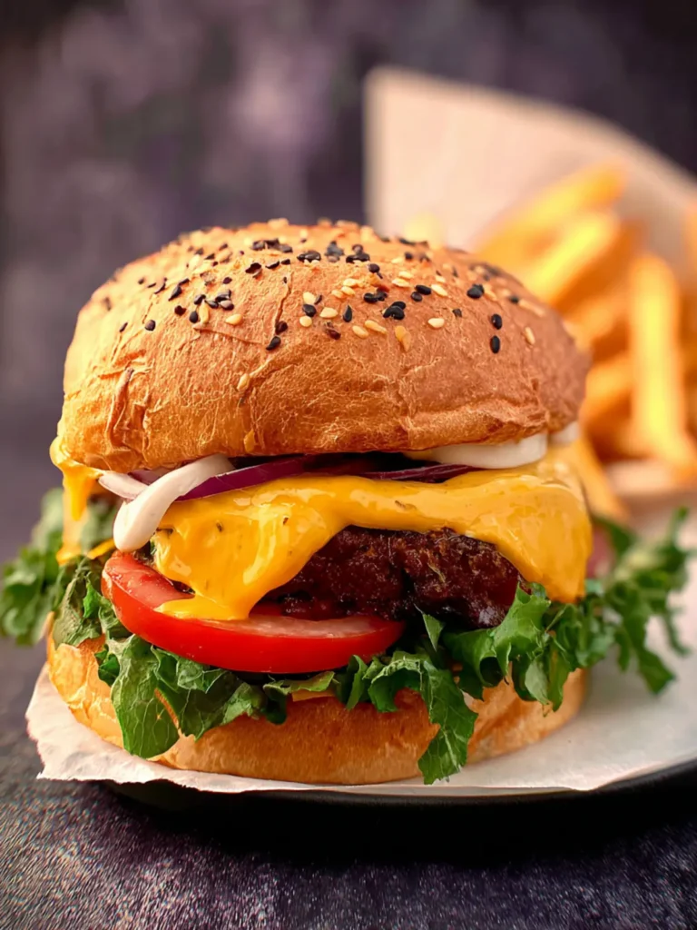 Juicy Air Fryer Cheeseburgers First Image