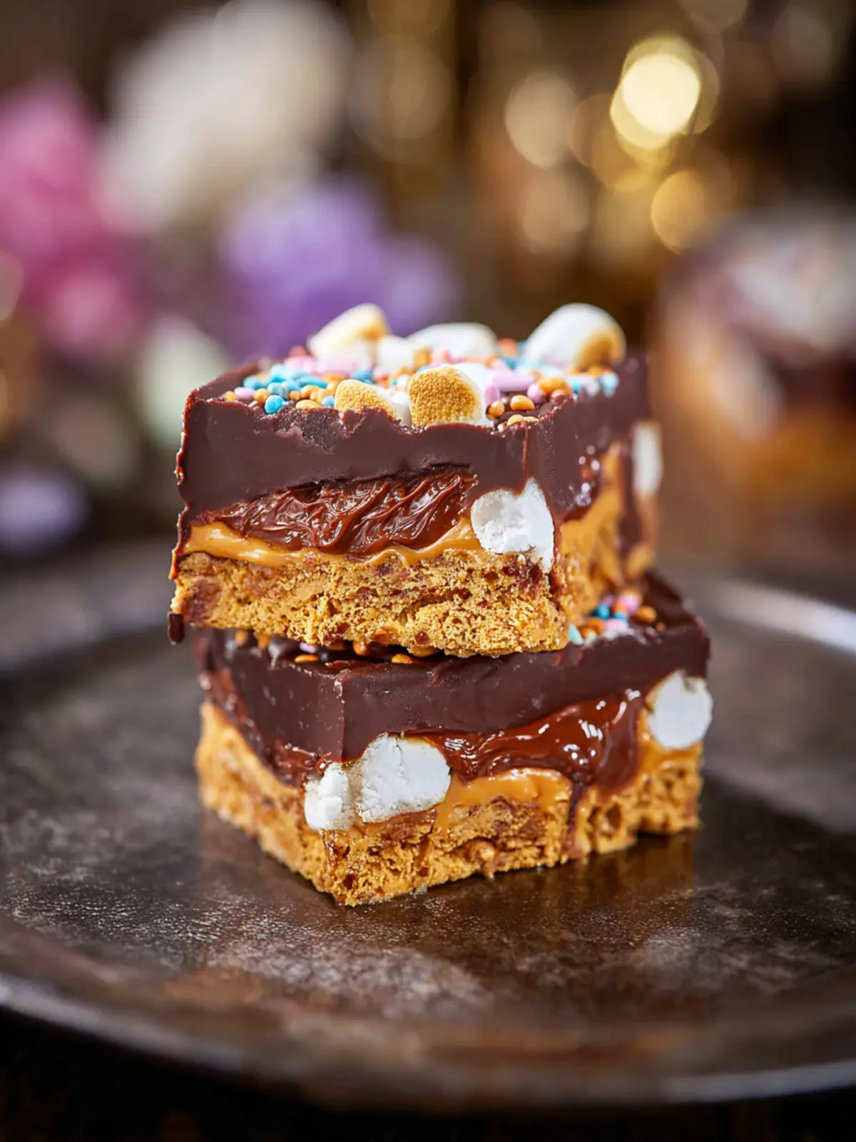 Marshmallow Peanut Butter Chocolate Bliss Bars First Image