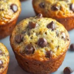 Perfect Banana Chocolate Chip Muffins (Fluffy, Moist & Easy) First Image