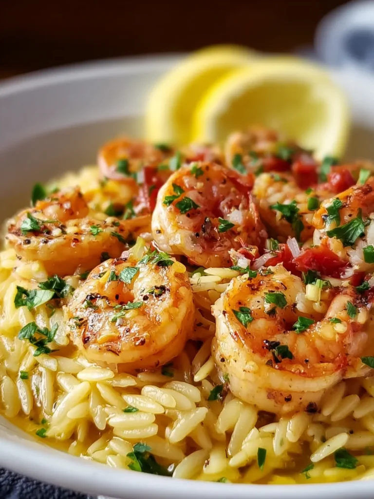 Shrimp Orzo In Lemon Garlic Sauce: An Incredible 5-Ingredient Recipe First Image