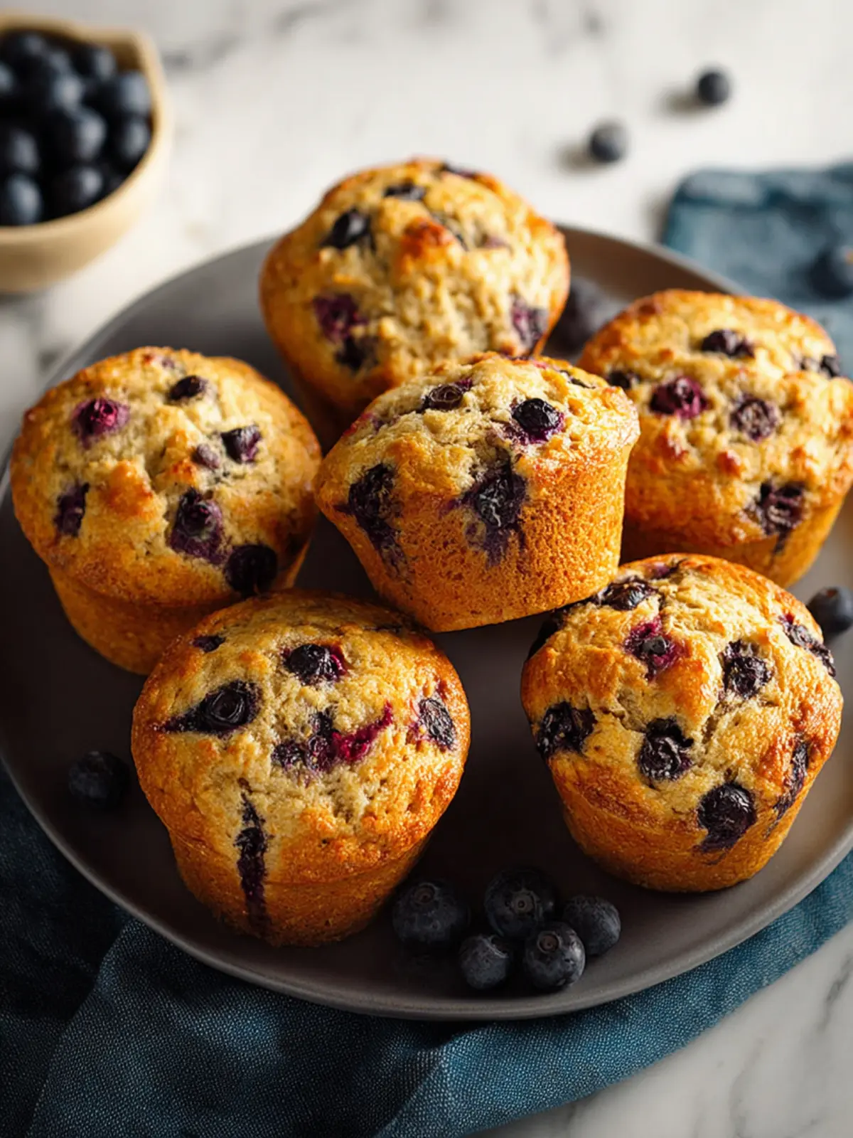 Blueberry Cottage Cheese Muffins First Image