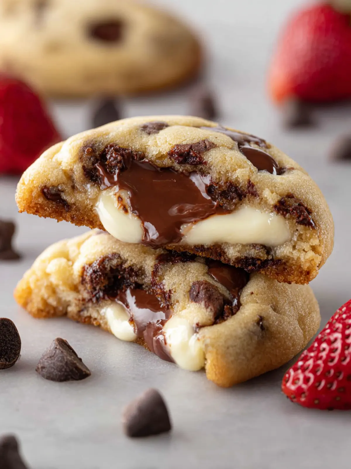 Cheesecake Stuffed Cookies First Image