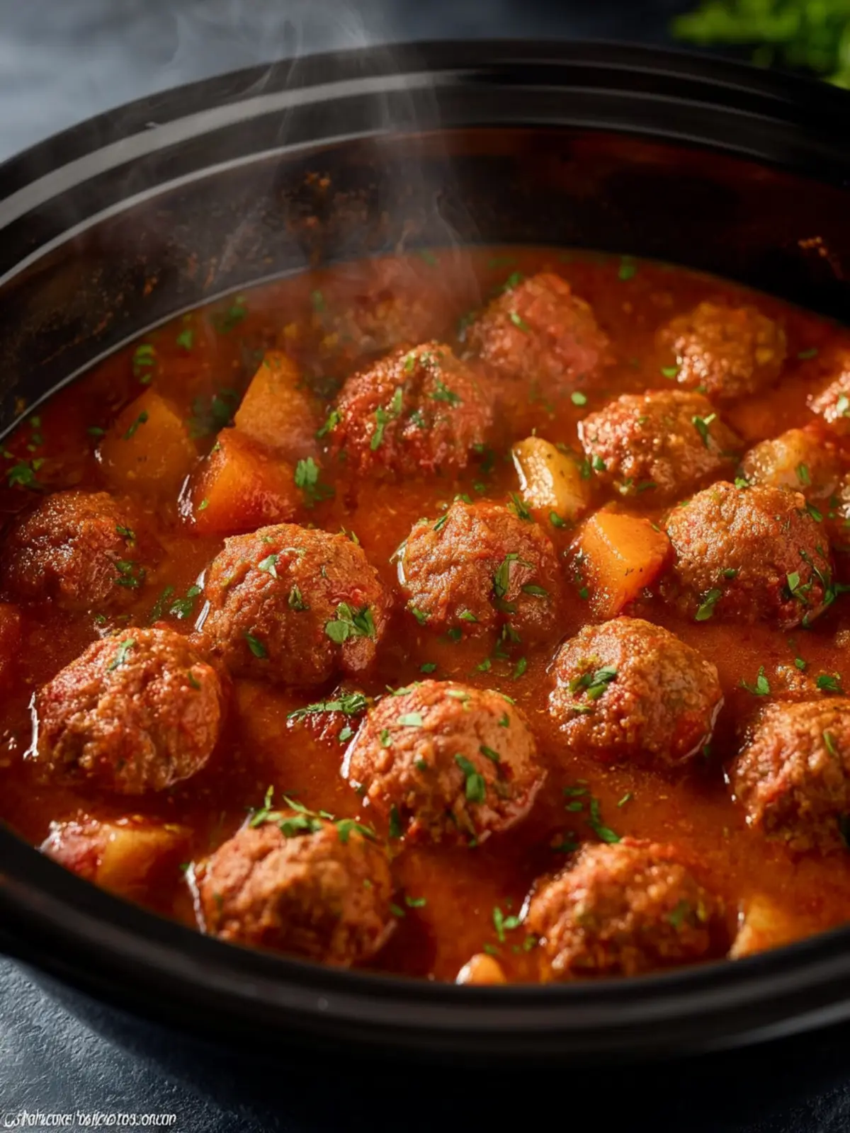 Crock Pot Meatball Stew Recipe First Image