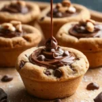 Easy Chocolate Chip Cookie Cups with Nutella First Image
