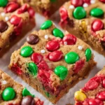 M&M Christmas Cookie Bars First Image