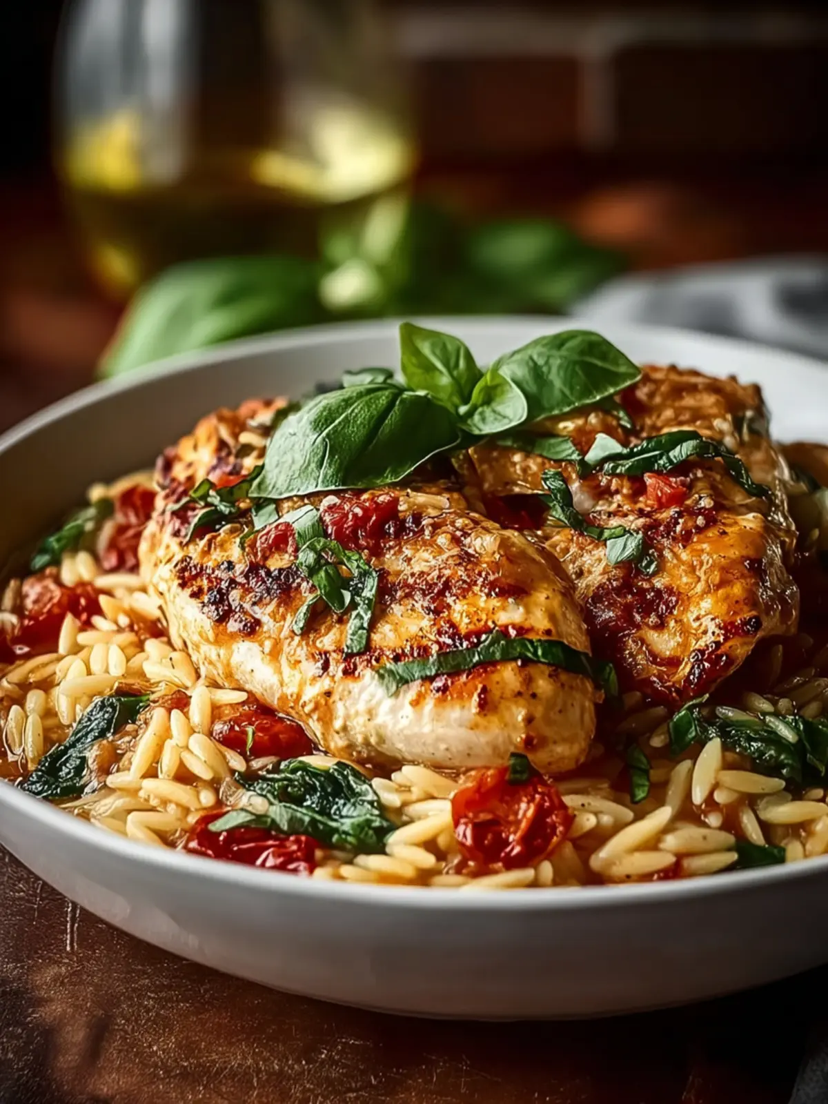 Tuscan Chicken Parmesan Orzo First Image