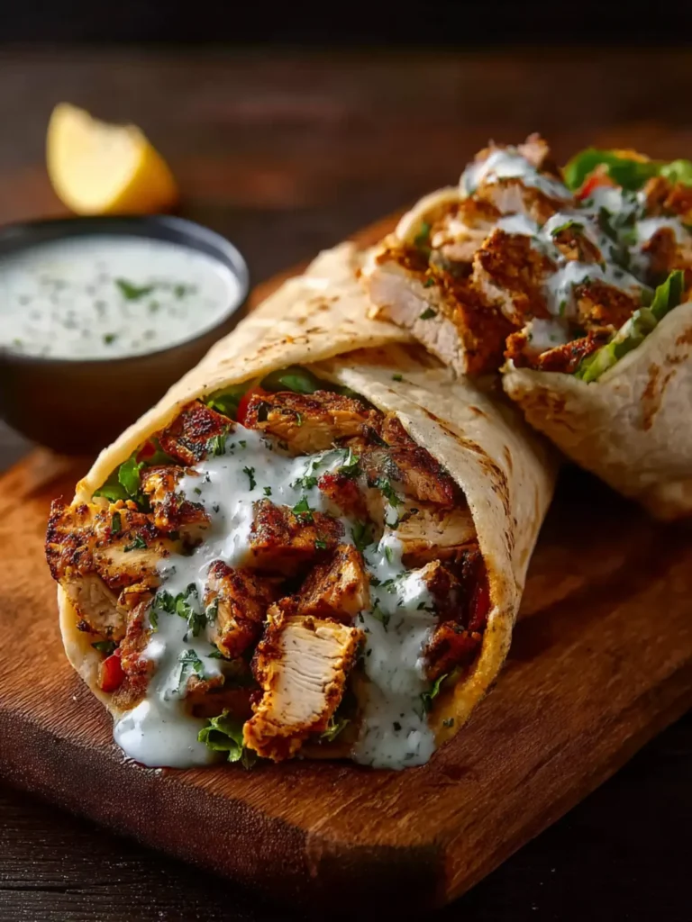 chicken shawarma with garlic sauce First Image